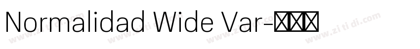 Normalidad Wide Var字体转换 Normalidad Wide Var字体转换